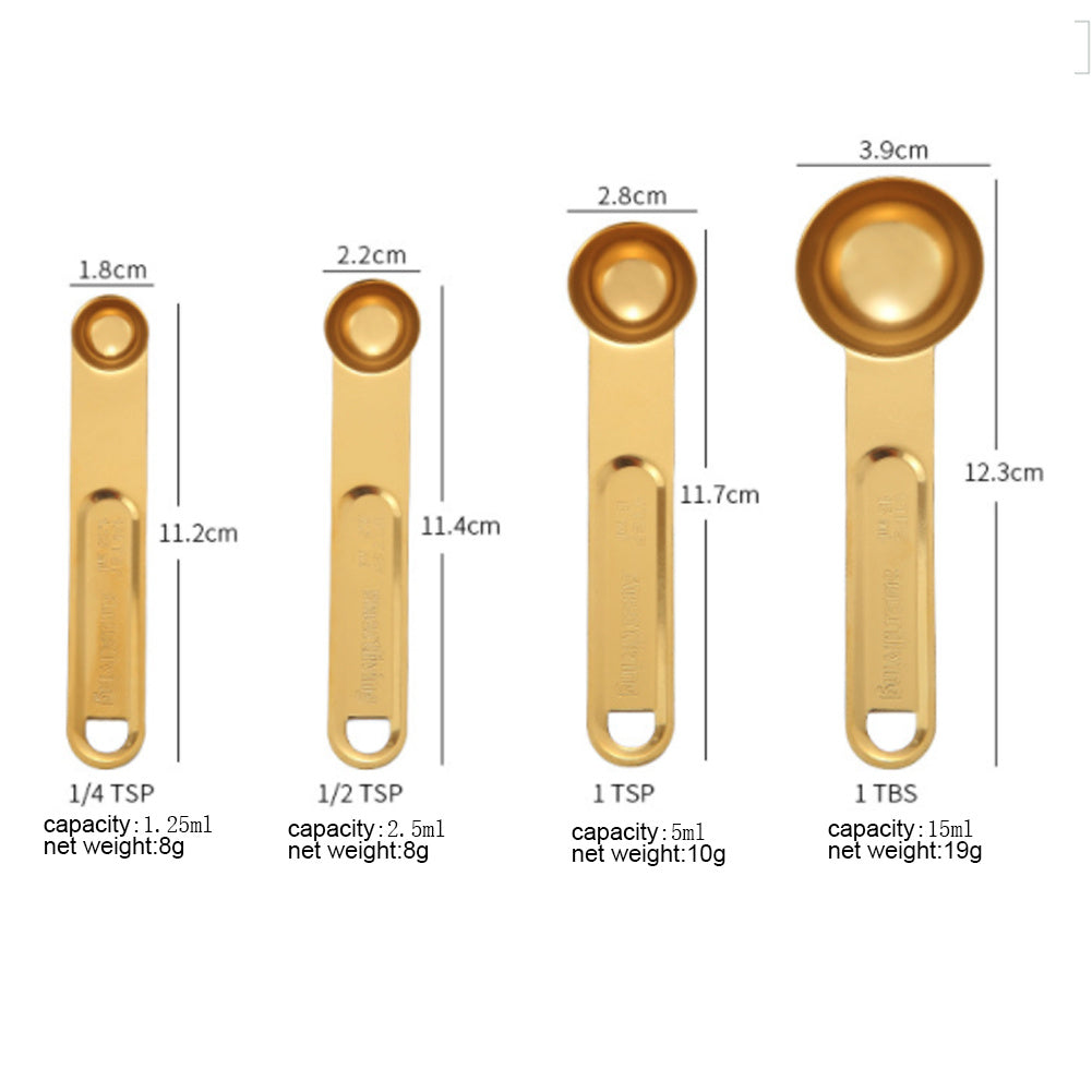 Stainess Steel Measuring Spoons Kitchen Scale Coffee Scoop Baking Bartending Kitchen Tool - Erzan Home