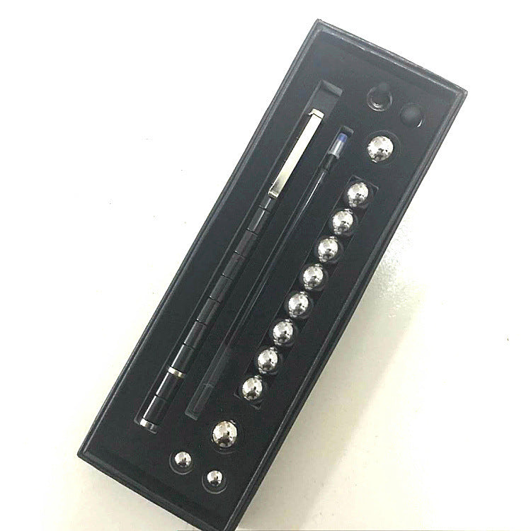 Stress Reducer Relief Toys Gift Box funny black golden kits Fidget magnetic polar pen with stylus ball pen - Erzan Home