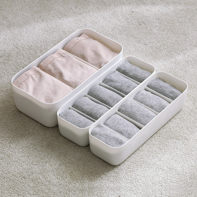 Socks Storage Box Bra Underwear Organizer Desktop Drawer Finishing Box Bathroom Plastic Storage Case Closet Organiser - Erzan Home