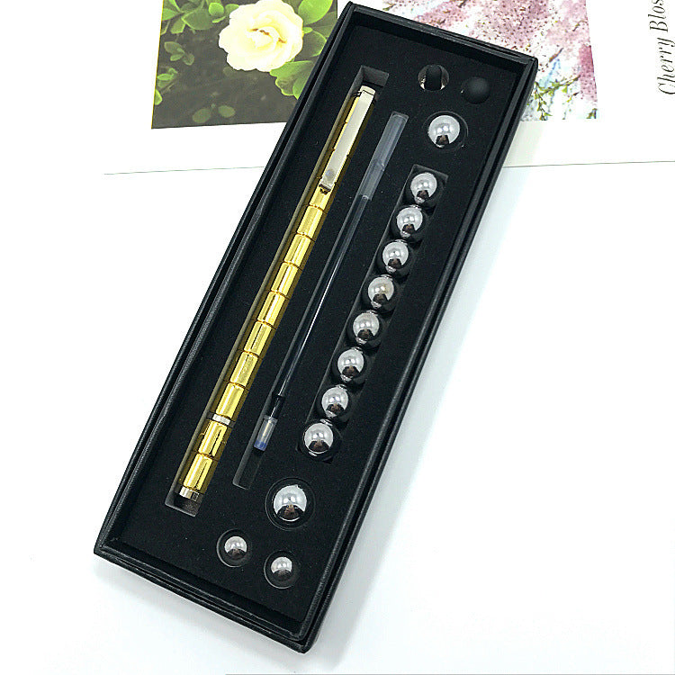 Stress Reducer Relief Toys Gift Box funny black golden kits Fidget magnetic polar pen with stylus ball pen - Erzan Home
