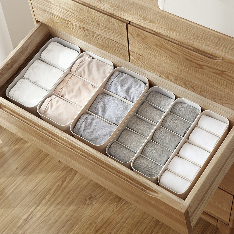 Socks Storage Box Bra Underwear Organizer Desktop Drawer Finishing Box Bathroom Plastic Storage Case Closet Organiser - Erzan Home