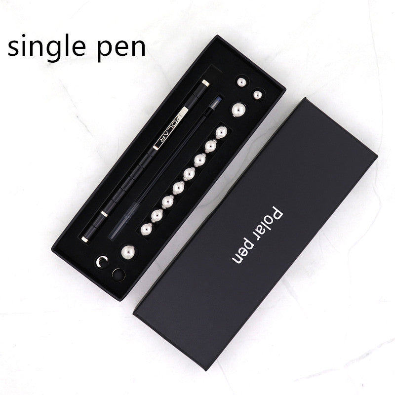 Stress Reducer Relief Toys Gift Box funny black golden kits Fidget magnetic polar pen with stylus ball pen - Erzan Home