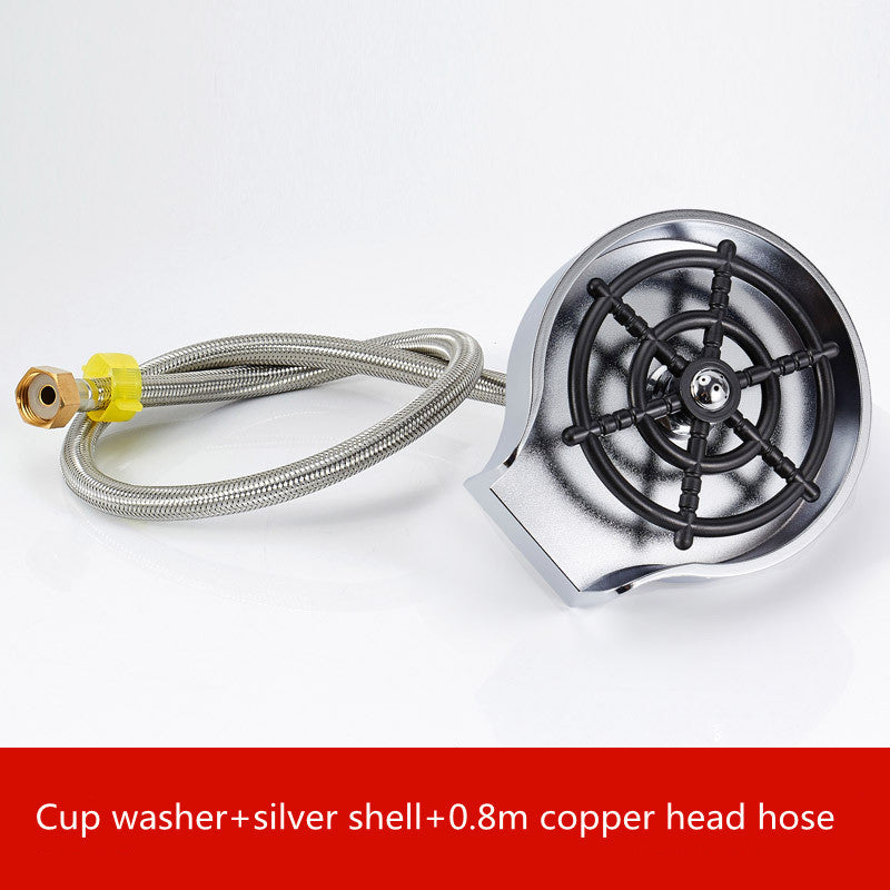 Bar Counter Cup Washer Sink High-pressure Spray Automatic Faucet Coffee Pitcher Wash Cup Tool Kitchen - Erzan Home