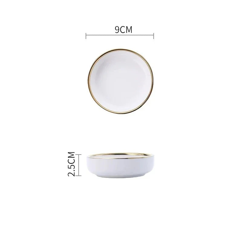Europäischen Schwarz Gold Keramik Platte Westliche Küche Matte Goldene Hub Steak Pasta Teller Kreativität Retro Salat Gerichte