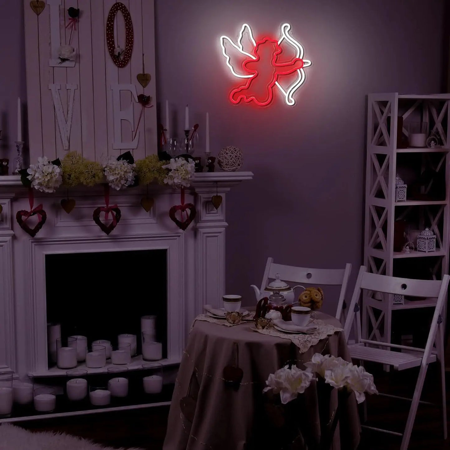 Cupid LED Neon Light - USB Powered, With Dimmer, Adjustable Brightness, Perfect for Bedrooms, Living Rooms, Romantic Decor