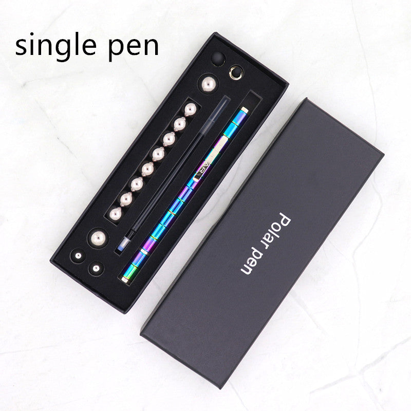 Stress Reducer Relief Toys Gift Box funny black golden kits Fidget magnetic polar pen with stylus ball pen - Erzan Home