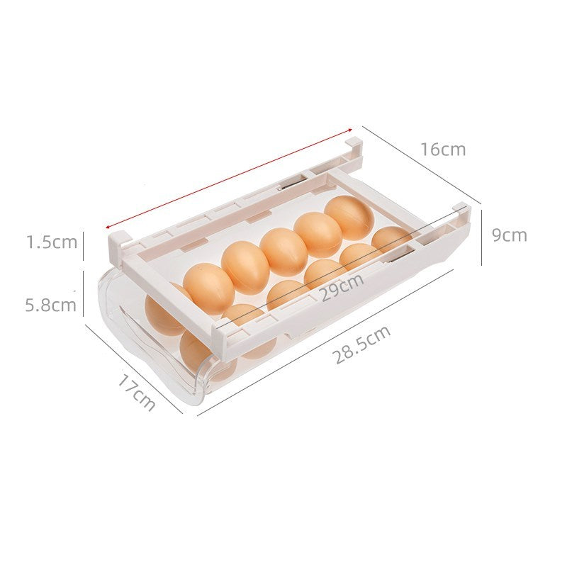 Kitchen Organizer Adjustable Kitchen Refrigerator Storage Rack Fridge Freezer Shelf Holder Pull-out Drawer Organiser Space Saver - Erzan Home