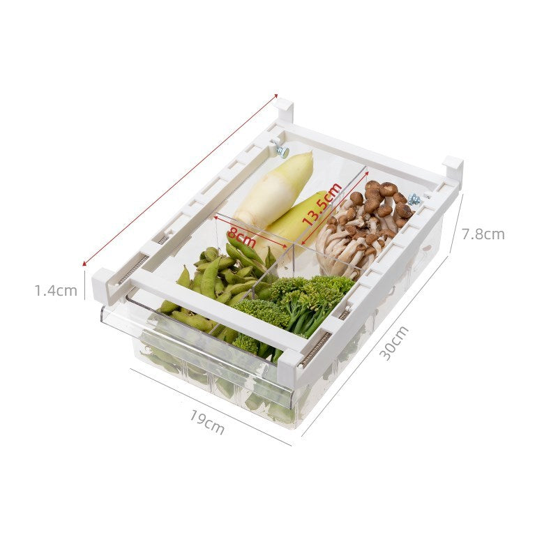 Kitchen Organizer Adjustable Kitchen Refrigerator Storage Rack Fridge Freezer Shelf Holder Pull-out Drawer Organiser Space Saver - Erzan Home