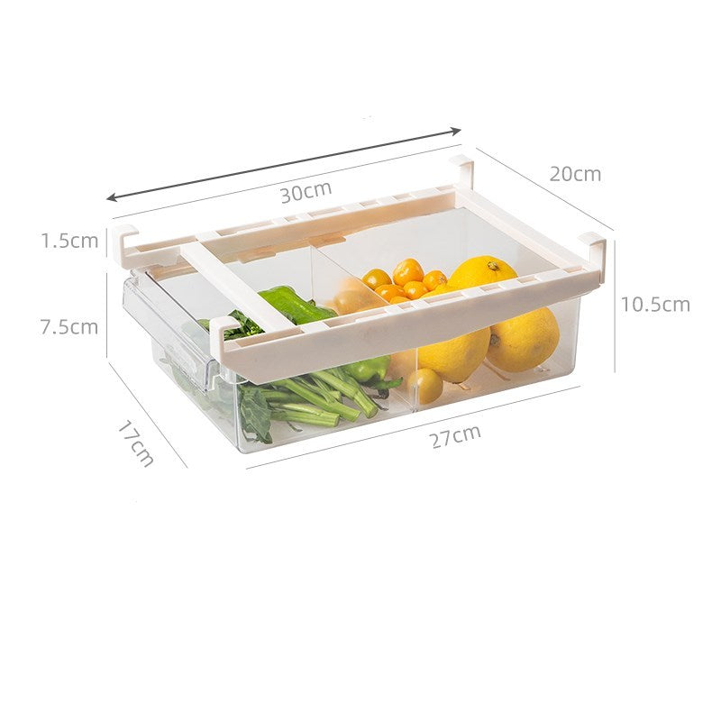 Kitchen Organizer Adjustable Kitchen Refrigerator Storage Rack Fridge Freezer Shelf Holder Pull-out Drawer Organiser Space Saver - Erzan Home