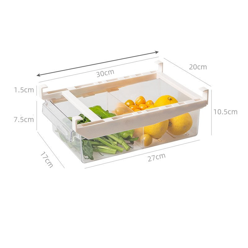 Kitchen Organizer Adjustable Kitchen Refrigerator Storage Rack Fridge Freezer Shelf Holder Pull-out Drawer Organiser Space Saver - Erzan Home