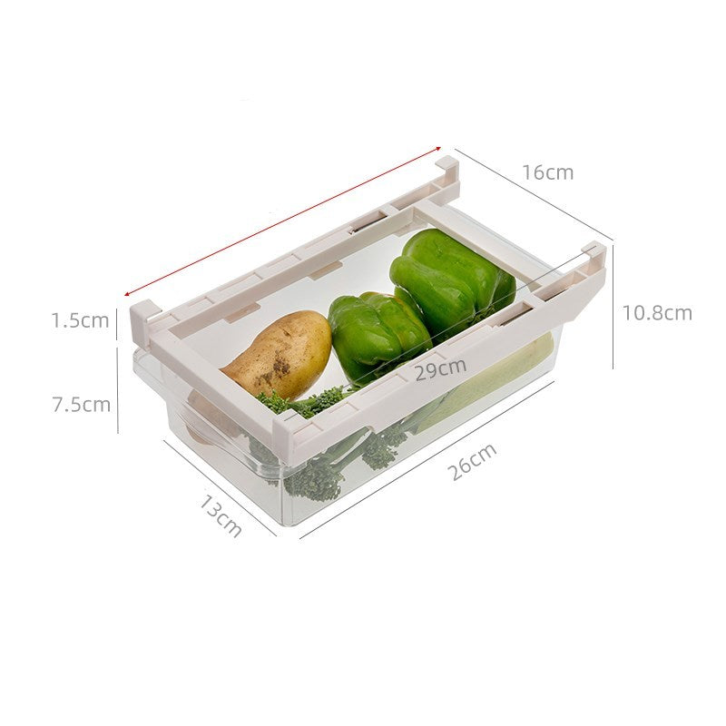 Kitchen Organizer Adjustable Kitchen Refrigerator Storage Rack Fridge Freezer Shelf Holder Pull-out Drawer Organiser Space Saver - Erzan Home